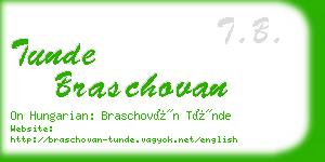 tunde braschovan business card